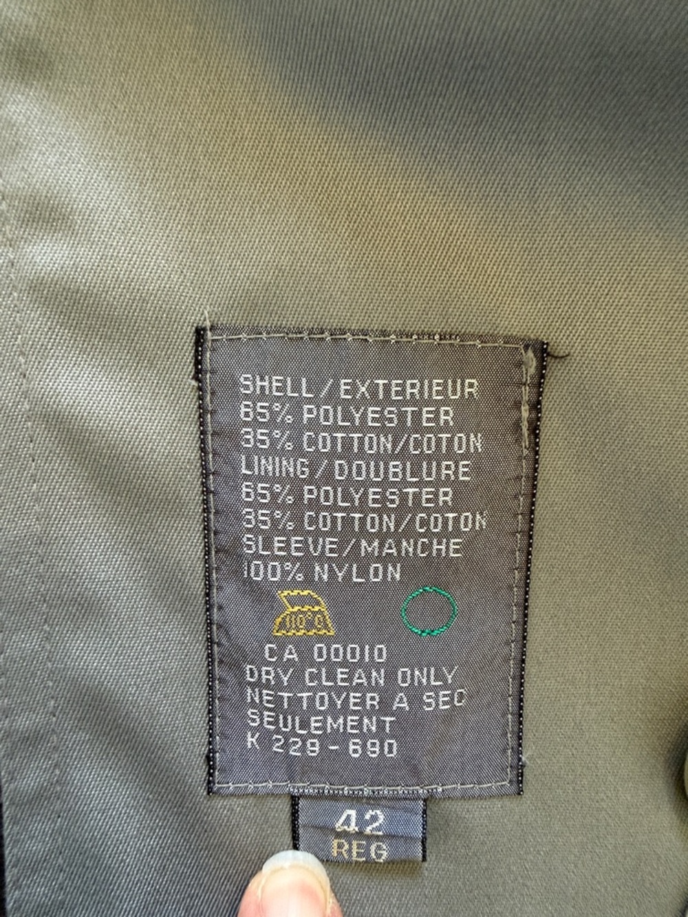 Eaton Vintage Grey Trench Coat - Classic Double-Breasted with Plaid Lining - Picture 10 of 11